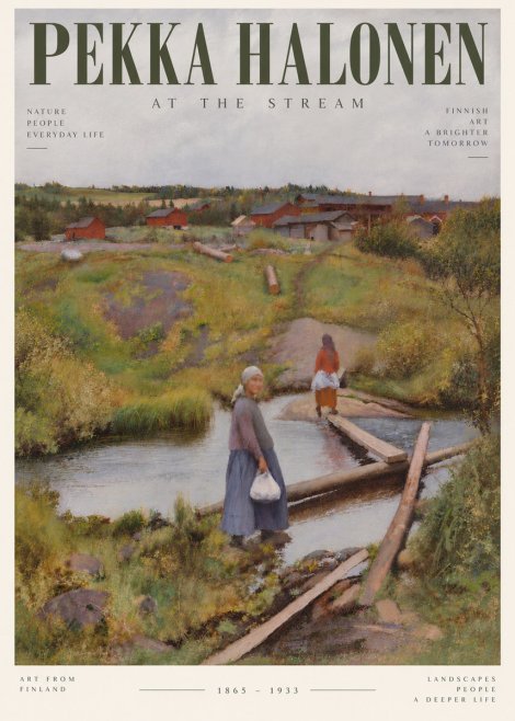 Pekka Halonen At the Stream No6 - Juliste