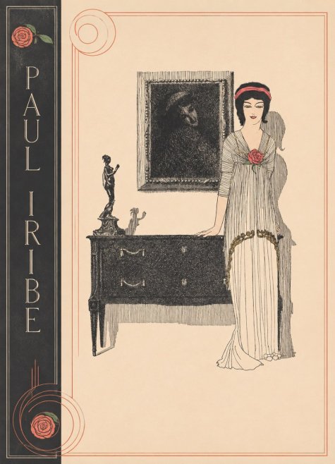 Paul Iribe Woman with Rose No2 - Juliste