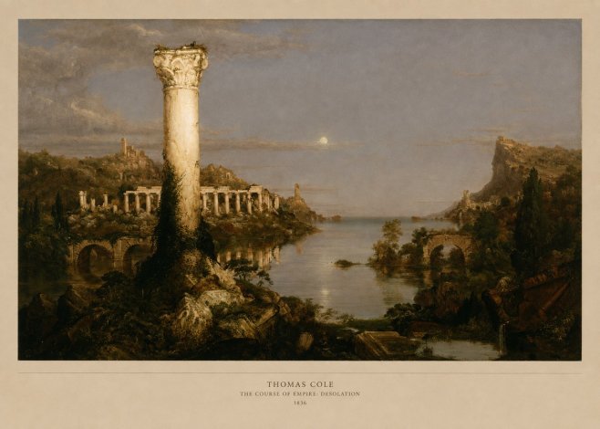 Thomas Cole The Course of Empire: Desolation No5 - Juliste