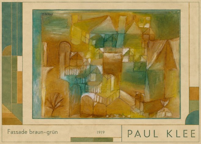Paul Klee Fassade Braun-grün No1 - Juliste