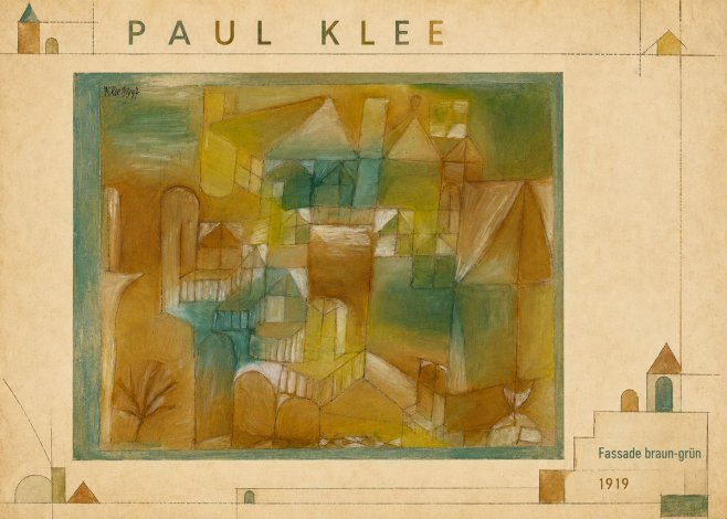 Paul Klee Fassade Braun-grün No3 - Juliste