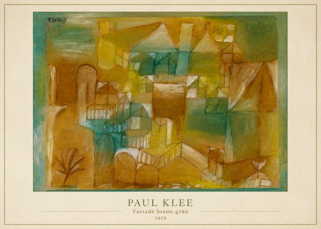 Paul Klee Fassade Braun-grün No4 - Juliste