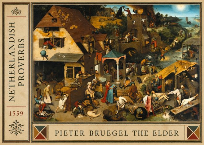 Pieter Bruegel The Netherlandish Proverbs I No4 - Juliste