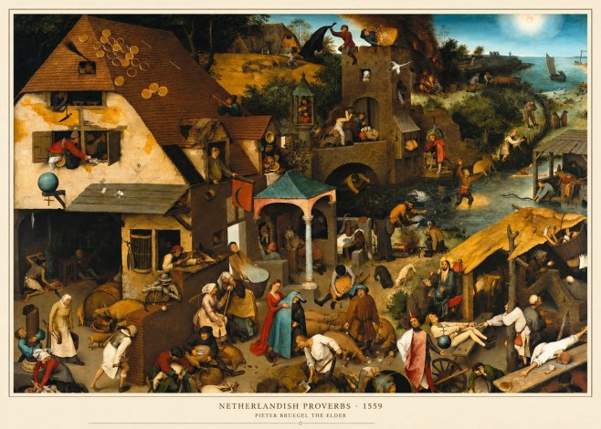 Pieter Bruegel The Netherlandish Proverbs I No6 - Juliste