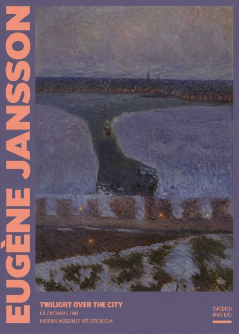 Eugène Jansson Twilight over the City No2 - Juliste