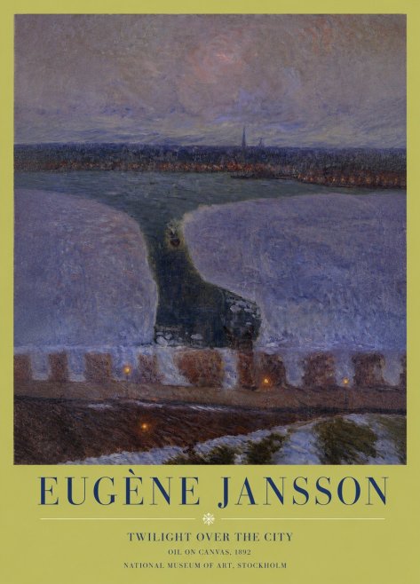 Eugène Jansson Twilight over the City No3 - Juliste