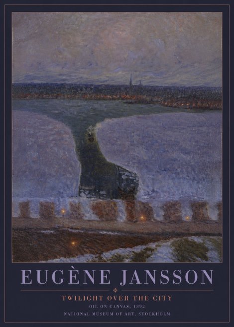 Eugène Jansson Twilight over the City No4 - Juliste