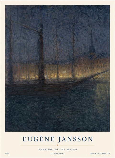 Eugène Jansson Evening on the Water No1 - Juliste