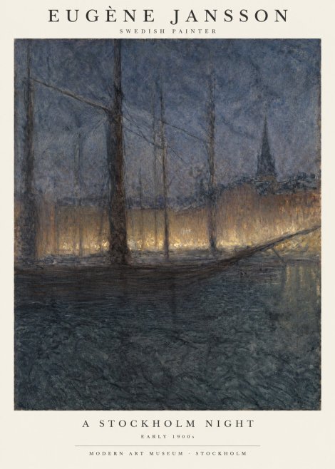 Eugène Jansson Evening on the Water No2 - Juliste