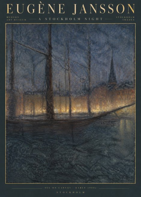 Eugène Jansson Evening on the Water No5 - Juliste