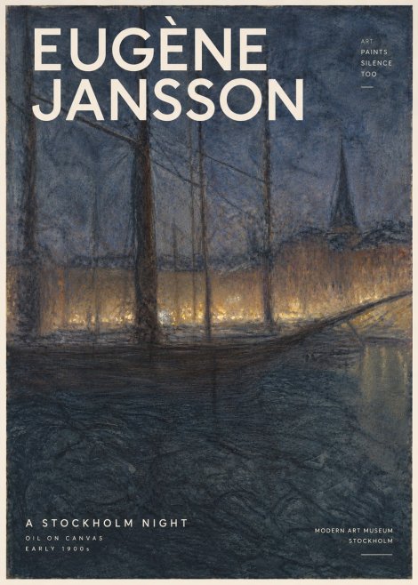 Eugène Jansson Evening on the Water No6 - Juliste