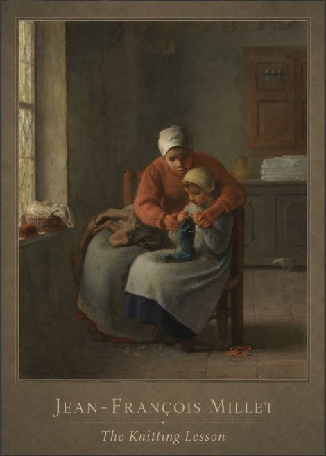 Jean-François Millet The Knitting Lesson II No1 - Juliste