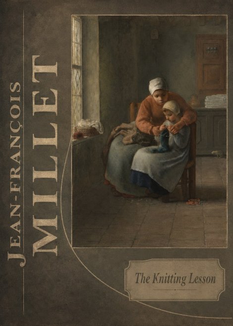 Jean-François Millet The Knitting Lesson II No6 - Juliste