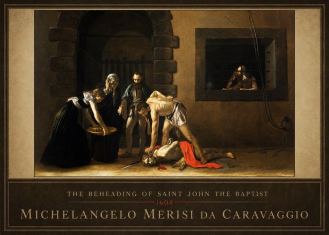 Michelangelo Merisi da Caravaggio The Beheading of Saint John the Baptist No6 - Juliste