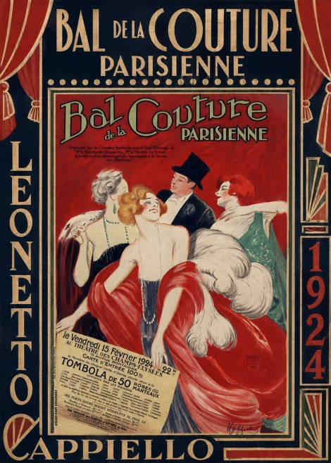 Leonetto Cappiello Bal De La Couture Parisienne No4 - Juliste