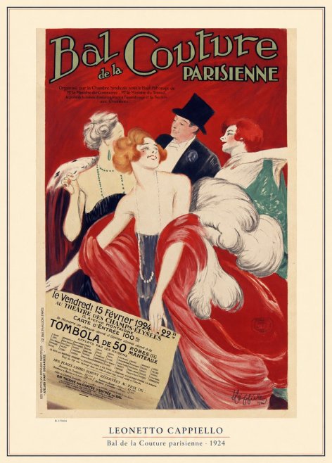 Leonetto Cappiello Bal De La Couture Parisienne No5 - Juliste