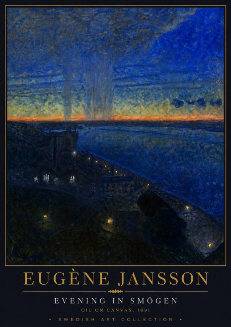 Eugène Jansson Evening in Smögen No5 - Juliste
