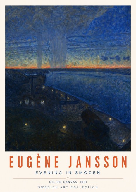 Eugène Jansson Evening in Smögen No6 - Juliste