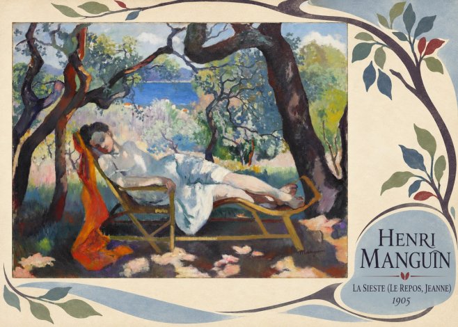 Henri Manguin La Sieste (Le Repos, Jeanne) No3 - Juliste
