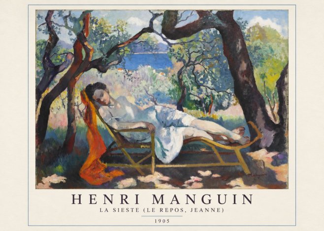 Henri Manguin La Sieste (Le Repos, Jeanne) No4 - Juliste
