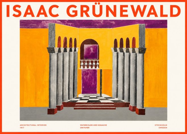 Isaac Grünewald Architectural Interior No2 - Juliste