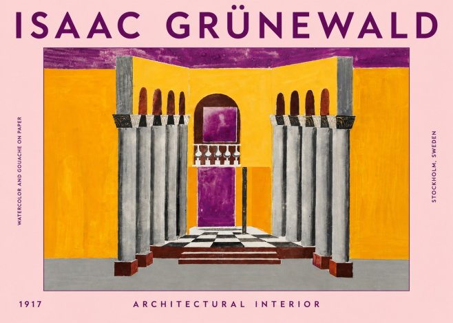 Isaac Grünewald Architectural Interior No4 - Juliste