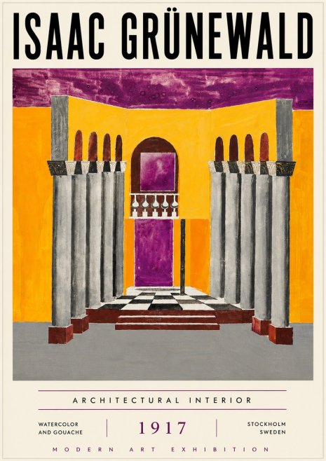 Isaac Grünewald Architectural Interior No6 - Juliste