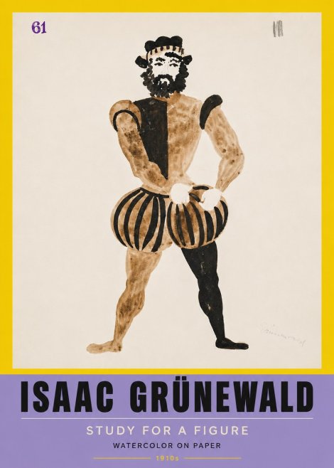 Isaac Grünewald Study for a Figure No5 - Juliste