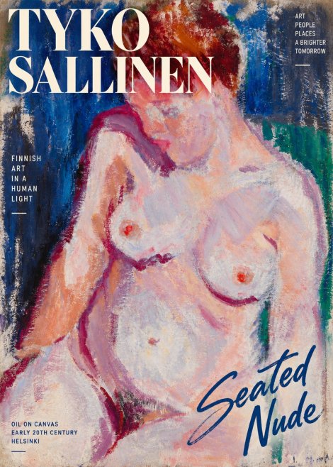 Tyko Sallinen Seated Nude No4 - Juliste