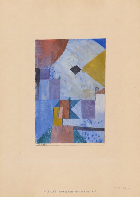 Paul Klee Strenge Landschaft in Blau No5 - Juliste