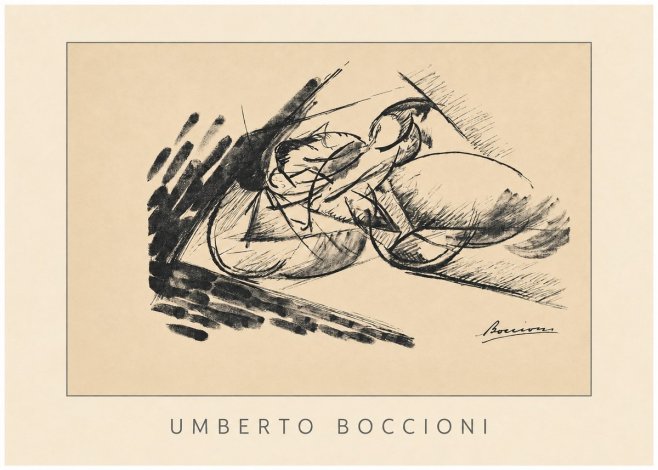 Umberto Boccioni Dynamism of a Cyclist I No4 - Juliste