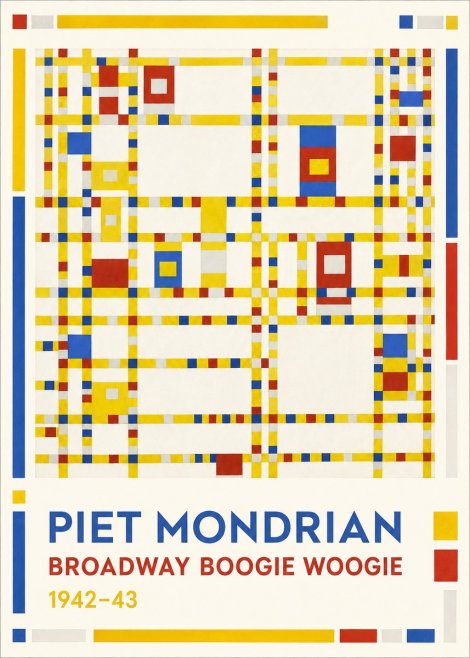 Piet Mondrian Broadway Boogie Woogie No1 - Juliste