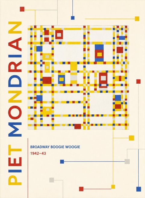 Piet Mondrian Broadway Boogie Woogie No3 - Juliste