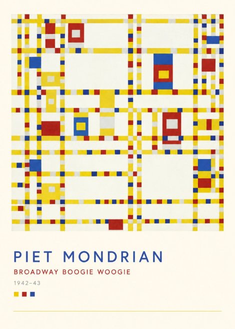 Piet Mondrian Broadway Boogie Woogie No4 - Juliste