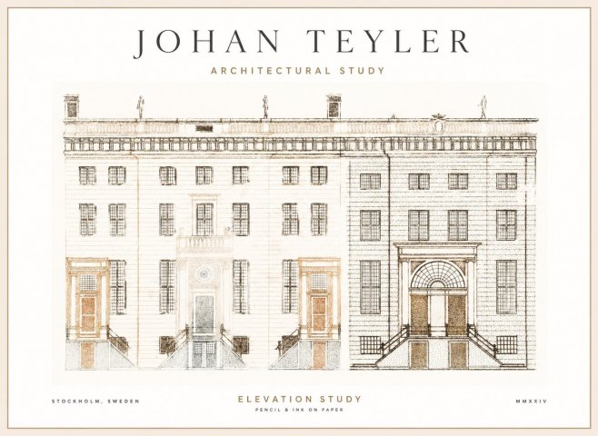 Johan Teyler Elevation Study No1 - Juliste