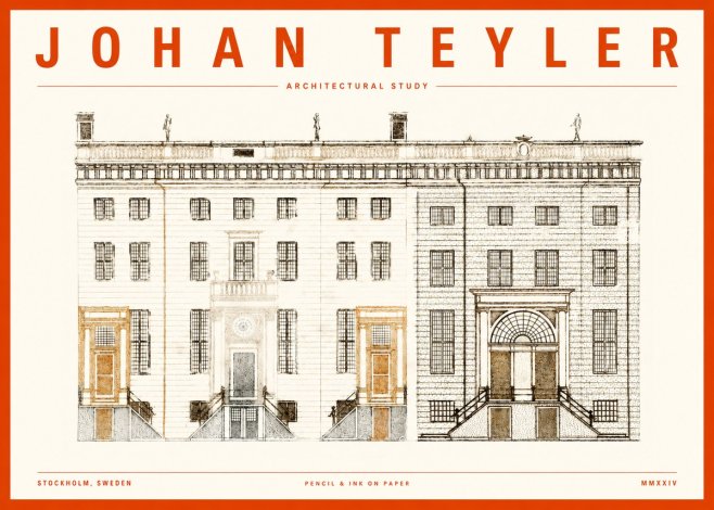 Johan Teyler Elevation Study No2 - Juliste