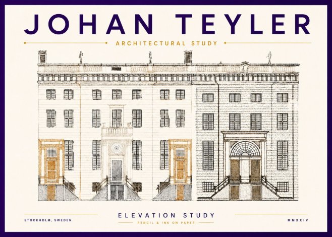 Johan Teyler Elevation Study No6 - Juliste