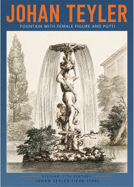 Johan Teyler Fountain with Allegorical Figures No4 - Juliste