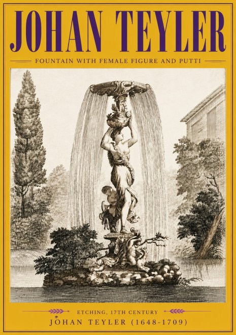 Johan Teyler Fountain with Allegorical Figures No6 - Juliste