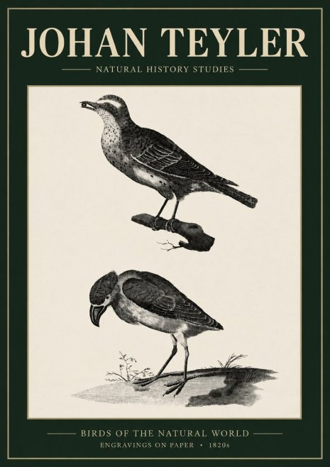 Johan Teyler Birds of the Natural World No3 - Juliste