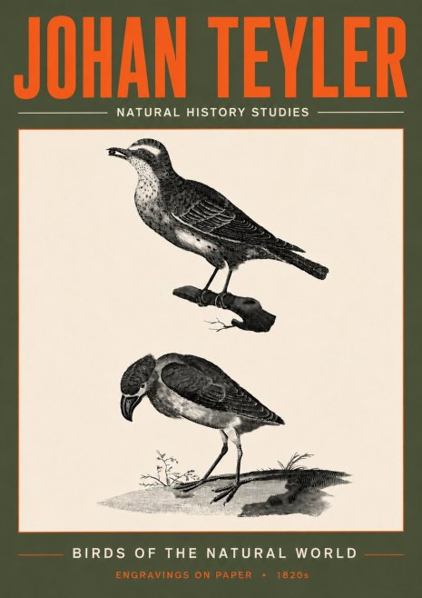 Johan Teyler Birds of the Natural World No6 - Juliste