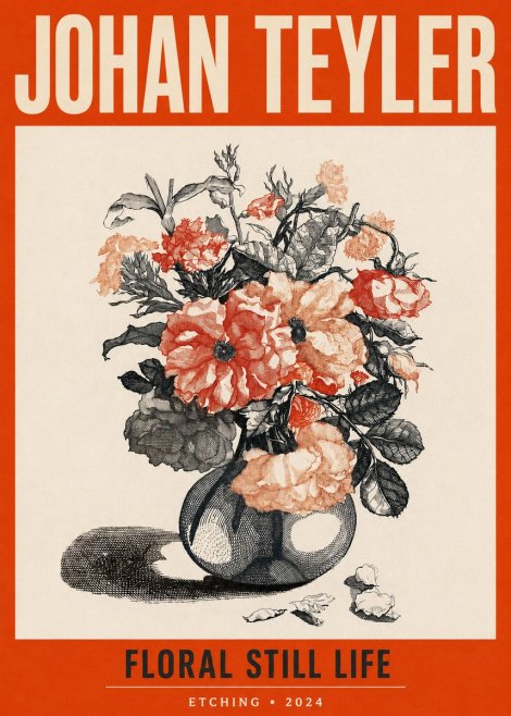Johan Teyler Floral Still Life I No2 - Juliste