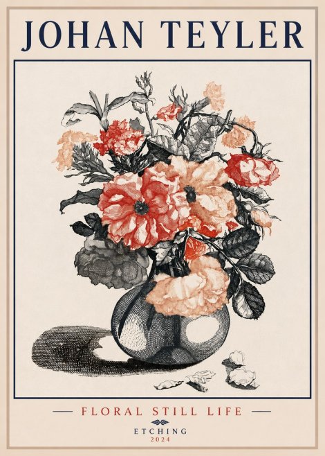 Johan Teyler Floral Still Life I No3 - Juliste