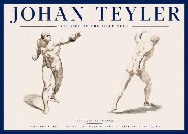 Johan Teyler Studies of the Male Nude No3 - Juliste