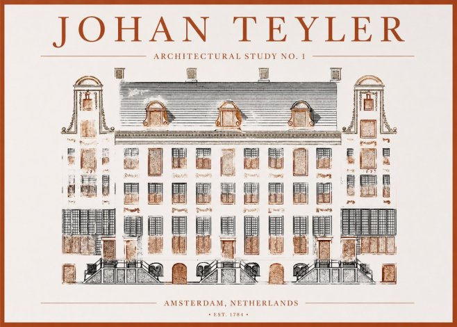 Johan Teyler Architectural Study No. 1 I No1 - Juliste