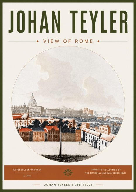 Johan Teyler View of Rome No4 - Juliste