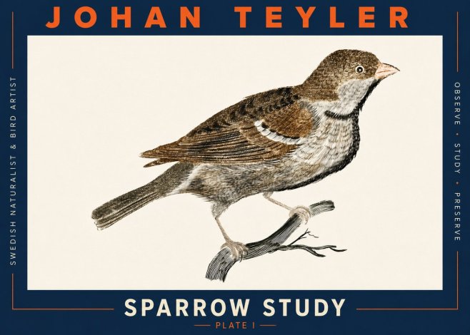 Johan Teyler Sparrow Study No3 - Juliste