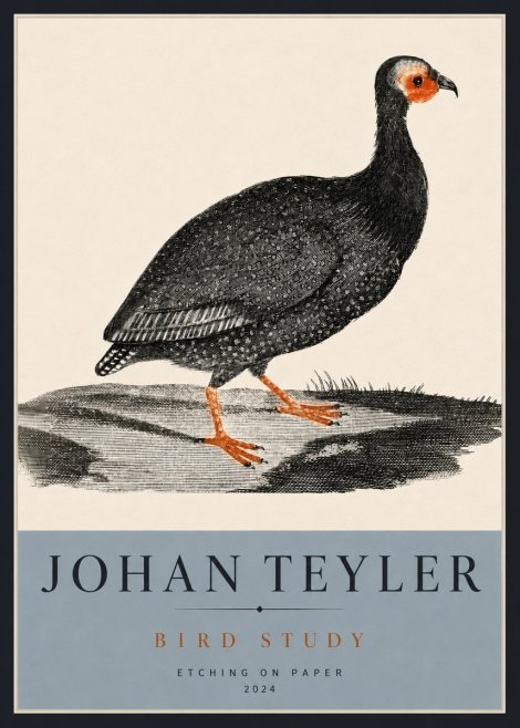 Johan Teyler Bird Study III No4 - Juliste