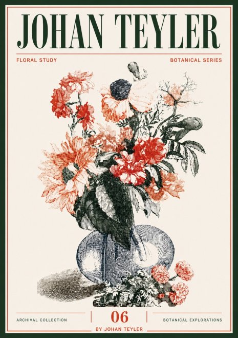 Johan Teyler Floral Study No6 - Juliste