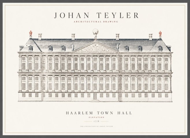 Johan Teyler Haarlem Town Hall - Elevation - 1778 No1 - Juliste